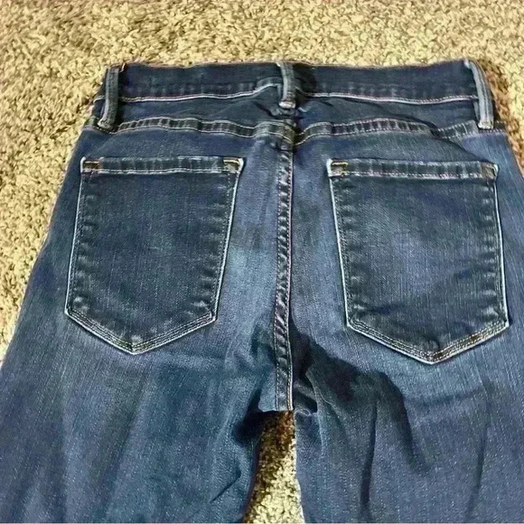 Frame Womens Le Skinny de Jeanne  size 26 Raw Ankle Hem Blue Denim - Picture 11 of 11